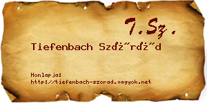 Tiefenbach Szórád névjegykártya